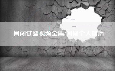 闫闯试驾视频全集/闫闯个人简历