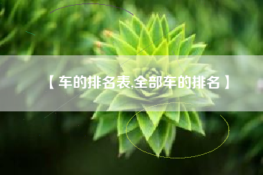 【车的排名表,全部车的排名】
