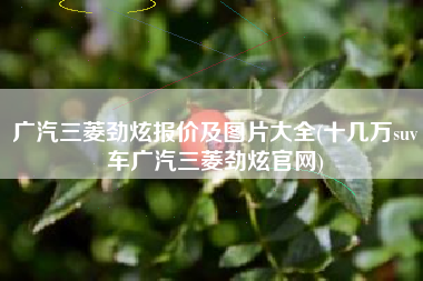广汽三菱劲炫报价及图片大全(十几万suv车广汽三菱劲炫官网)