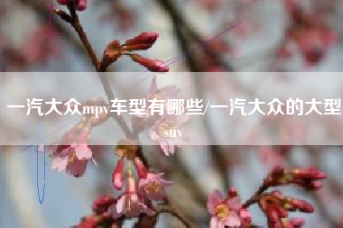 一汽大众mpv车型有哪些/一汽大众的大型suv 一汽大众mpv车型有哪些/一汽大众的大型suv