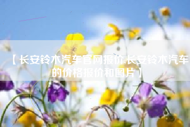 【长安铃木汽车官网报价,长安铃木汽车的价格报价和图片】