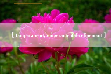 【temperament,temperamental refinement】 【temperament,temperamental refinement】
