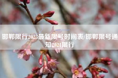 邯郸限行2023最新限号时间表/邯郸限号通知2021限行 邯郸限行2023最新限号时间表/邯郸限号通知2021限行