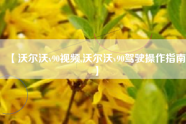 【沃尔沃v90视频,沃尔沃v90驾驶操作指南】